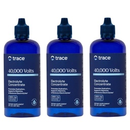 Trace Ásványok 40.000 V - Koncentrátum kiegészítő cseppek elektrolit támogatás - Támogatása Izom egészség & Vitality - Workout Drink to Aid Hydration - 8 fl oz (csomag 3) (144 szervizek)