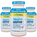 HEAL- N- SOOTHE közös támogatási kiegészítők - Proteolitikus Enzimek, mint a Bromelain & Papain, a Boswellia, Turmeric & Ginger - Protein Eseményi funkció & Body Defense Wellness- 90 Count (3 csomag)