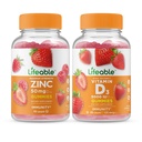 Életképes cink 50 mg + D-vitamin 5000 NE, gumicukor bundle - nagy ízű, vitamin kiegészítés, glutén mentes, GMO mentes, rágógumi