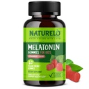 NATURELO Melatonin Gumies gyerekeknek non-GMO, gluténmentes, szója mentes - eperízű - gyengéd alvó kiegészítés - 60 vegetáriánus gumicukor