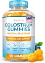 Sugar- Free Colostrum Gumies (1500mg) Szarvasmarha Colostrum az embereknek, Grass- Fed Supplement for Gut Health, Leaky Gut javítási, Immun Support, Skin Health - 35% IgG Per Serving