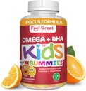 Feel Great Vitamin Co. Complete DHA Gummees for Kids 124; with Omega 3 6 9 + DHA, Vitamin C