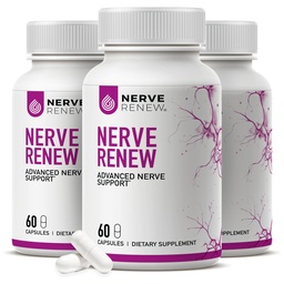NERVE RENEW Advanced nerve Support - 300mg Stabilizált R- Alpha Lipoic Acid, B-vitamin Complex, Benfotiamin, Gyógynövények Fast- Action Support