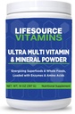 LifeSource Vitamins Ultra Multi-vitamin & Ásványpor - Teljes értékű élelmiszerek - 30 napos ellátás