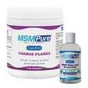KALA EGÉSZSÉGÜGYI MIMPUR MSM Durva Flakes 1lb és MSM Gél szerves aloe 8oz Bundle