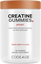 Kodeage Creatine Monohydrate Gumies Supplement - 5000mg Creatine - AstraGin Panax & Astralagus - Sport Gumy - Mixed Berry Flavor - Kettlebell Shape Vitamins - Vegan - Non-GMO - 120 Gumies