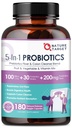 NATURE TARGET probiotics for Women- men Digestive Health, Mens- Womens Probiotic with Prebiotics, 100 milliárd CFU for Gut and Immune Health, 180 Veggie Capsules (90 napos ellátás)