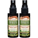 Barlean 2 Pack Olive Leaf Complex Throat Spray borsmentával, citrommal, és zsálya viszkető torok Relief, Immun Supply Supplement, Folyékony kevert kivonat, 1,5 oz