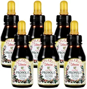 Egészséges glükóz szint & Cardiovascularis egészség - 6 üveg érték csomag Brazil Zöld Bee Propolis Folyékony Glycolic Extra- Nem alkoholos, Wax mentes, cukor mentes (PG)