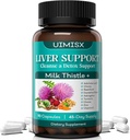 Milk Thistle Supplement - Máj Detox Cleanse Formula Herbal Máj Támogatás Milk Thistle, Gyermekláncfű Gyökér, Articsóka, Kurkuma, Astragalus a máj egészségére, 90 kapszula