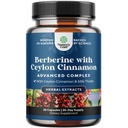 Kiegyensúlyozása Berberine Plus 1200mg Per Serving Complex - Antioxidáns Berberine Ceylon fahéjas kapszula Plus Silymarin Milk Thistle kivonat - Aktív PK szív- és cukortámogatás 60 kapszula