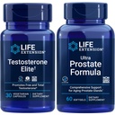 Life Extension Testosteron Elite, 30 Vegetáriánus Capsicum 124; Ultra Prosztata Formula, 60 Softzels Aviation 124; Egészséges Prosztata, Testoszteron Termelés Támogatás, Kiegészítők Férfiak számára