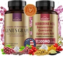 Neuro Defense Bundle: Berberine & Resveratrol Complex - Clinically Tested Cognigrine, Quercetin, Alpha Lipoic Acid - Brain Health & Antioxidant Support - Non-GMO, Gluten- free, Vegan Supplement