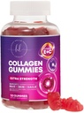 Collagen Peptides Gumies 2500 µg Biotin - hidrolizált fehérje I-es és III-as Multi Collagen kiegészítés C-vitamin & Cink - Support for Hair, Skin, Nails, Tasty Gránátalma Flavor - 120 Gummies