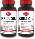 Olimpiai Labs Antarktisz Krill olaj, 1000mg Caps Astaxantin, Omega3, EPA, DHA, Immune, Joint & Brain Support, 60 Softgels (2-es csomag)