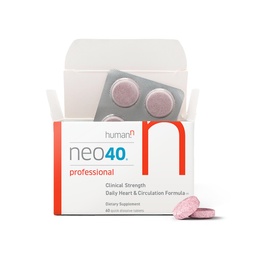 HumanN Neo40 Professional - Daily Heart & Circulation Support - Methylfolate, Beet Root Powder, Hawthorn Berry, L- citrullin - 60 Dissolable Tablets