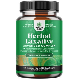 Herbal Laxative Capsules with Probiotics – Gentle Laxative for Women and Men with Senna Leaf, Psyllium Husk and Cascara Sagrada - Senna Pills for Colon Cleanse and Detox Support - 120 Count