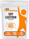 BulkSupplements.com Soy Lecithin Powder - Lecitin Supplement, Nutritional Supplement, Food Grade - Gluten Free, 1.2g per Serving, 100g (3.5 oz) (1x csomag)