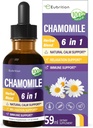 Kamillen Kräuter Extrakt Tropfen, Natürliche Kalk Kräuterzusatz w/Passion Blume, St. John's Wort, Lavender, Reishi, & Echinacea für Entspannung Unterstützung und Immununterstützung. 2 Unzen