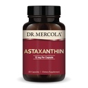 Dr. Mercola Organic Astaxantin - 12 mg Astaxantin - Erőteljes antioxidáns támogatás - Organic Microalga Extract - Non-GMO, Gluten- Free & Soy- Free - 30 kapszula (30 adag)
