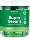 Nutricost Organic Super Greens (ízesítetlen) 20 Stickpacks - Gluten- Free, Non-GMO