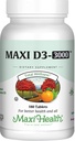 Maxi Health Vitamin D3 3000 NE 75 µg D-vitamin kiegészítés egészséges csontokra, fogakra, immuntámogatásra - VIT D3 kiegészítés Könnyű lenyelni nem-GMO, kiegészítés férfiak és nők számára - Kosher (180 tabletta)