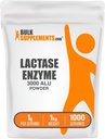 BulkSupplements.com Laktáz Enzyme (3000 ALU) Por - Laktáz Enzyme kiegészítés, Emésztési támogatás - Gluten mentes, 1 g / szervenként, 1 kg (2,2 kg) (1x csomag)