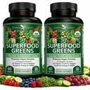 Potens Garden 2- Pack Organic Superfood Zöldek, Gyümölcs és Veggie Supplement Gazdag Vitaminok és antioxidánsok Alfalfa, Beet Root & Tart Cherry boost Energy, Immunity & Gut Health, 120 Ct