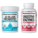 Orvosos CHOICE - Optimal Gut Health Bundle: 60 milliárd probiotikumok + emésztési enzimek emésztési kényelem és immuntámogatás
