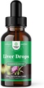 Máj Savító Milk Thistle Tinktúra - Tej Thistle Folyékony gyógynövény kiegészítés Astragalus Gyökér máj méregtelenítő tisztítására és javítására - Máj tisztítás Detox cseppek Shiitake Maitake és Cordyceps