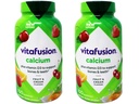 VitaFusion Kalcium 500 mg diétás kiegészítés Gummees Natural Fruit and Cream Armors - 100 ct, 2 darabos csomag