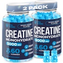 5000mg kreatin-monohidrát gumik formula férfiak és nők számára Ultimate Muscle Builder, Energy booster & pre- edzés kiegészítés (2 csomag)