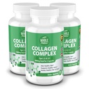 Multi Collagen Protein Peptides Supplement Capsules - 1800mg Collagen Complex Types I, II, III, V, X - Közös támogatás, Egészséges haj, bőr, köröm, szépség vitaminok, 100% Természetes, Nem-GMO 270ct (3)