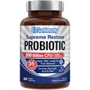 Probiotikum férfiaknak és nőknek, 200 milliárd CFU 35 Strains, Prebiotikumok + Digitális Enzimek, Legfelső Restore Probiotikus kiegészítés, 60 Veggie kapszula