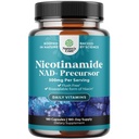 B3-vitamin Niacinamid 500 mg kapszula - Mitokondriális energia és erős bőr kiegészítés - AKA-vitamin B3 Niacin 500mg Flush Free és Nicotinamid 500mg - Flush Free Niacin Supplement - 180 Count