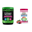 Orgain Hydrolized Collagen + Superfoods Powder and Organic Greens Superfoods Powder - 1lb és 0.62lb