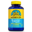 Nature 's Life Bromelain & Papain - 124; Proteolitikus Enzimek az emésztéshez & Comfort - 124; származó Ananász & Papaya - 124; 250mg (250 CT)
