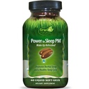 Irwin Naturals Power to Sleep PM - 60 Liquid Soft- Gels - Melatonin, GABA, Ashwagandha, Valerian Root & L- Theanine - 30 szervákkal