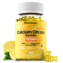 Cukor mentes kalcium citrát gumik 1200mg D3 K2-vitaminnal, Magnézium, Cink, MSM férfiak és nők számára, csont, izom, immuntámogatás, végső abszorpció kalcium kiegészítés, Vegan, 60 gróf