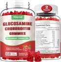 2 Pack Enhanced Glucosamine Chondroitin Gumies MSM felnőttek - Extra-Strength Joint Health & Rugalmasság, Antioxidáns & Immunszuppresszív kiegészítés, 120 gróf