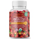 Plant.O Organic probiotic Gumies for Women, Men & Kids [5 milliárd CFU USDA Certified] Súgó Digestion, Bloating, Constipatio & Immune System, Strawberry Flavor, 30 Chewable Probiotics