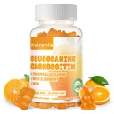 Nutravita Glucosamine Chondroitin Gumies MSM & Elderberry Extra Strength - Joint Support, Antioxidáns Immune Support Supplement felnőtteknek, men & women.60 Orange Chews