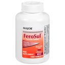 Major FeroSul - Ferrous Sulfath 325 mg tabletta - Vaspótlás nők és férfiak számára - Speciálisan bevont Easy- to- nyelhető tabletta - piros - 1000 gróf