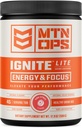 MTN OPS Ignite Lite Energy Drink Powder Gluten Free Nitric Oxide Supplement Drink Mix, L Arginine, L Citrulline, koffein & Nootropic Sugar Free Drink Mix, 45 szervizek, Pink Citrus