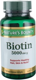 Nature 's Bounty Super Potency Biotin 5000µg - 72 softgels (2-es csomag)