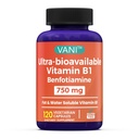 VANI 750MG Benfotiamin B1-gyel, 5X Time Fat & Water Soluble Thiamin B1 kiegészítés - harmadik fél tesztelt, glutén nélkül (120 kapszula)