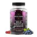 Bucklebury Sugar- Free Milk Thistle Gumies 1000mg természetes áfonyás aromával - Vegán, Gluten- Free, Non-GMO Natural Milk Thistle Supplement for Live Health, Immunity & Antioxidant Support - 60 Count