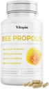 Bee Propolis Extract Capsules 1000mg Supplement for Immune Support, Vitality, Skin Health - Potent Polyfenols, Flavanoids, Antioxidánsok - 120 Count, Non-GMO, Gluten- Free