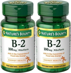 Természet Bounty, B2-vitamin, 100 mg, 100 tabletta - 2 db-os csomag