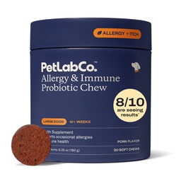 PetLab Co. Allergia & Immune Daily Probiotics kutyáknak. Támogatja a Yeast Production, Szezonális Allergia, Időszakos Itchiness, Gut & Digestive Health for Big Dogs - 30 Chews - Packaging May Vary